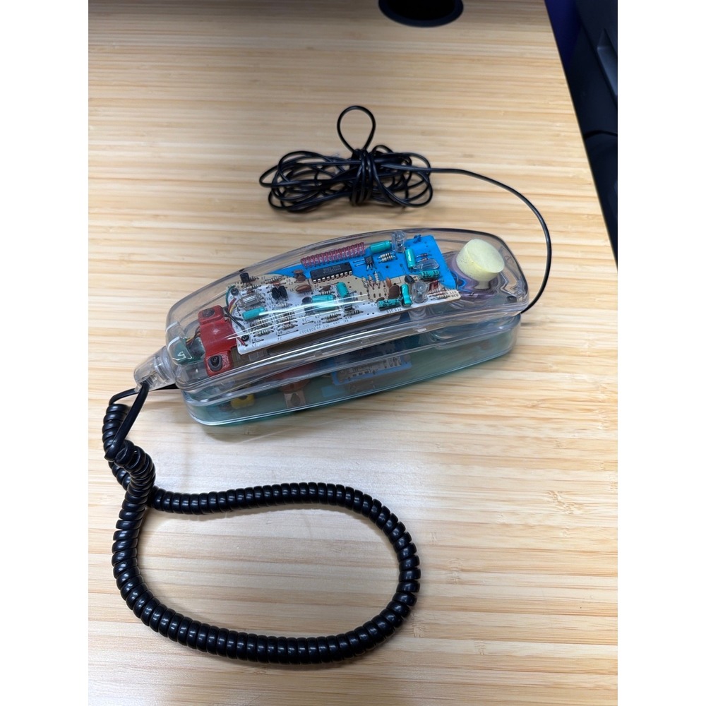 Vintage Unisonic PhoneWorks 2 Transparent Clear Phone Tested Working